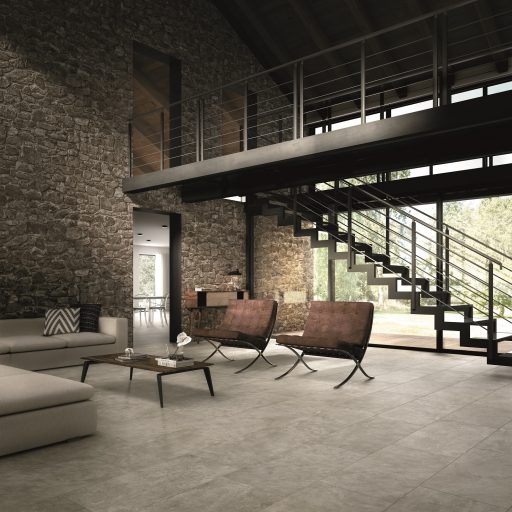 Roxx Grey Stone Effect Rectified Porcelain Multisize Roomset